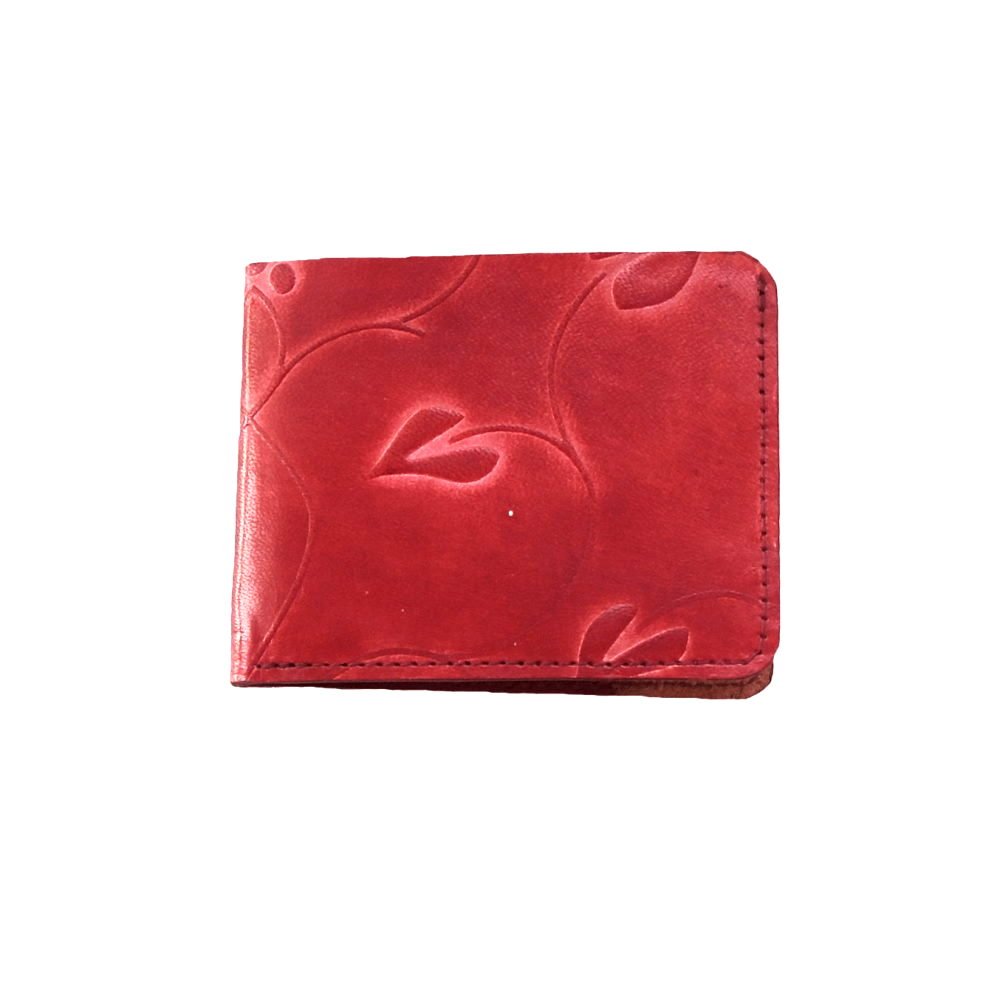 Symbol of Vine Leaf Background Bifold Red Wallet